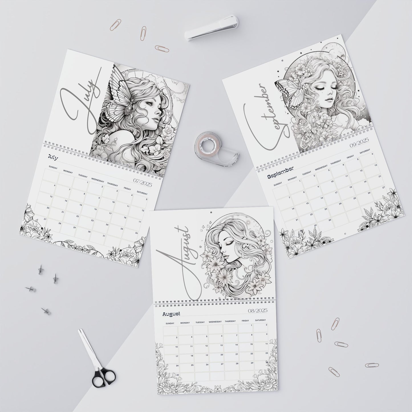 2025 Coloring Calendar - Moonlight Faeries Volume 5