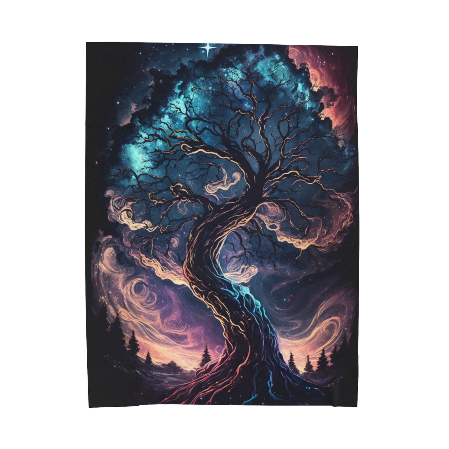 Plush Blanket - Fantasy Tree 1