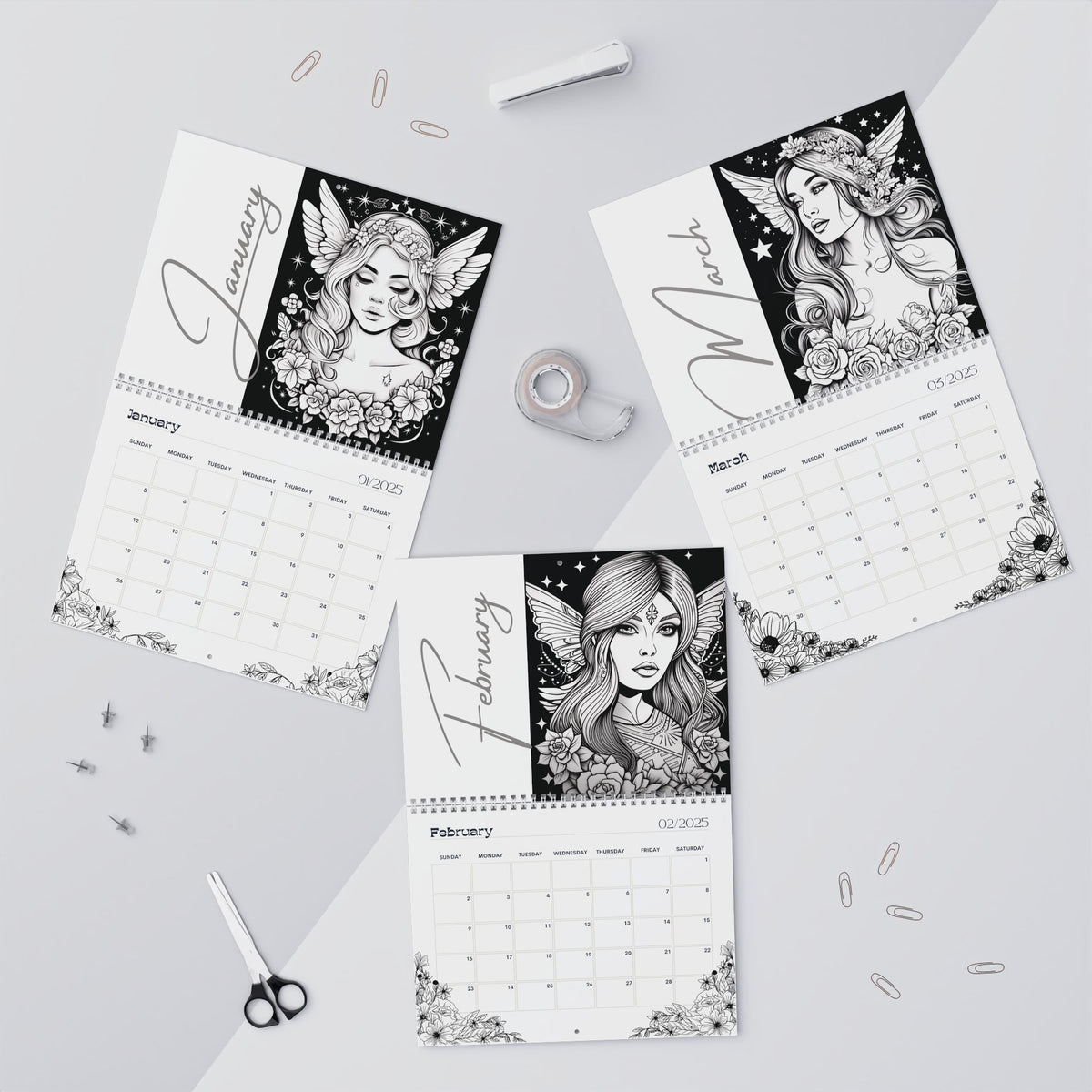 2025 Coloring Calendar - Moonlight Faeries Volume 10