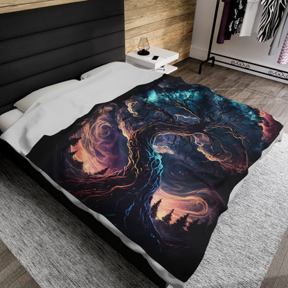 Plush Blanket - Fantasy Tree 1