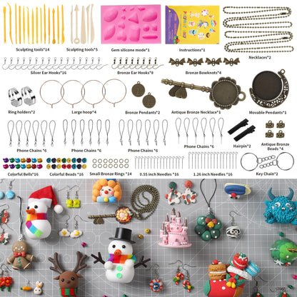 Polymer Clay 50 Colors, Modeling Clay for Kids DIY Starter Kits, Oven Baked Model Clay, Non-Sticky Molding Clay with Sculpting Tools, Gift for Children and Artists (50 Colors A)