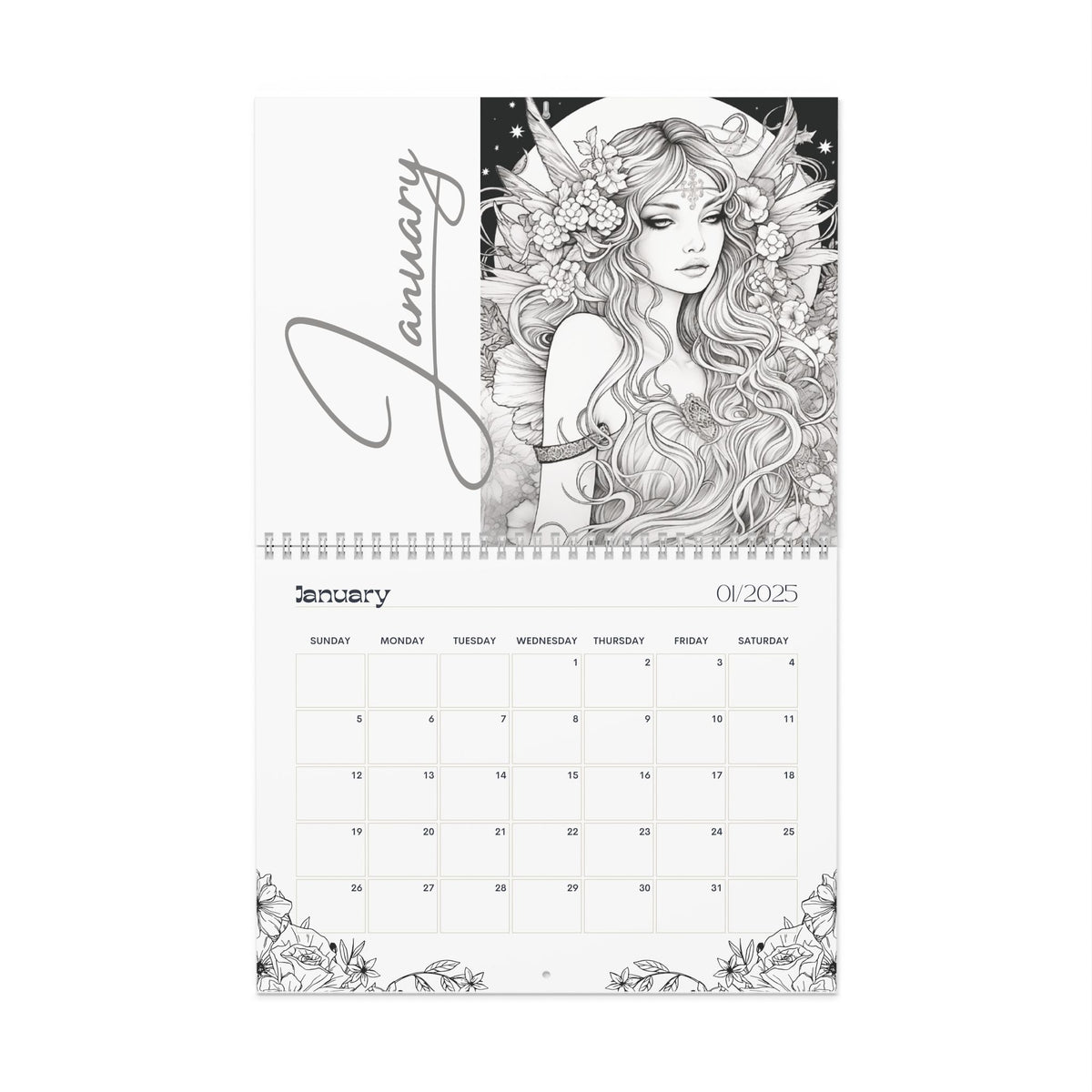 2025 Coloring Calendar - Moonlight Faeries Volume 8