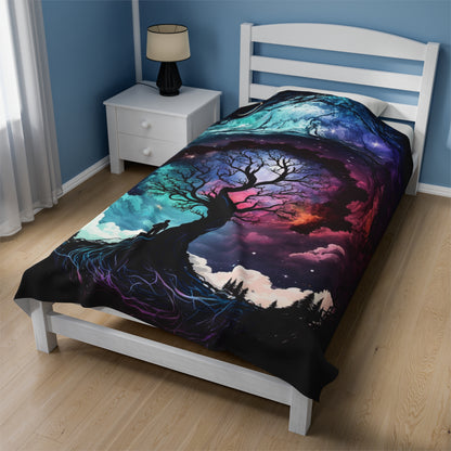 Plush Blanket - Fantasy Tree 2