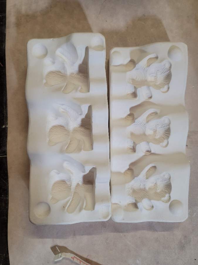 Future Mold · 484 · Teddy bears · Ceramic Mold — All pieces
