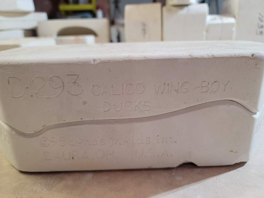 Dona's · D1293 · Calico wing boy ducks · Ceramic Mold — Markings & mold number