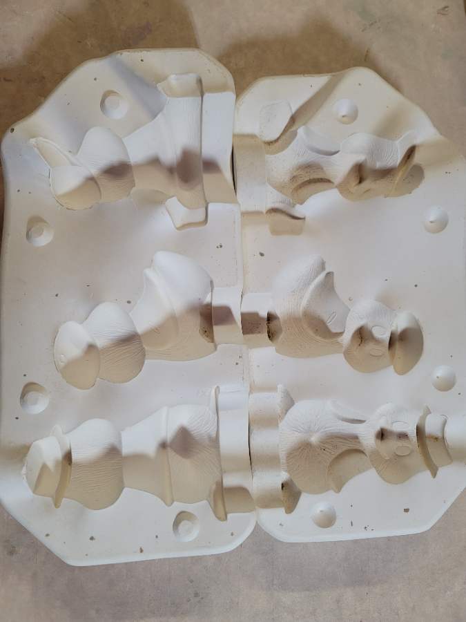 Dona's · D1293 · Calico wing boy ducks · Ceramic Mold — All pieces