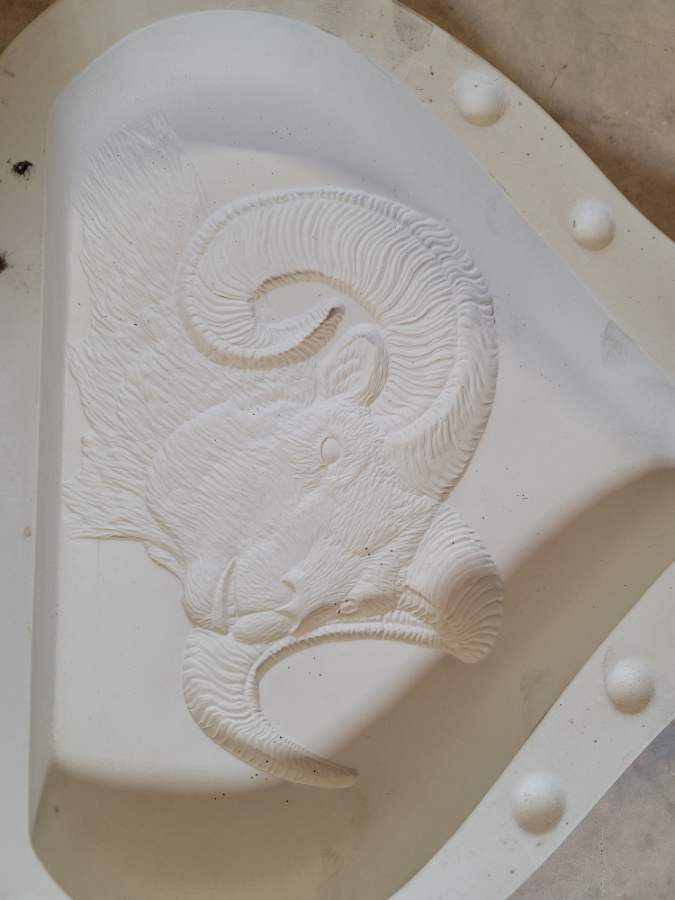 Doc Holliday · 622 · Ram decorative vessel · Ceramic Mold — Casting cavity
